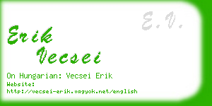 erik vecsei business card